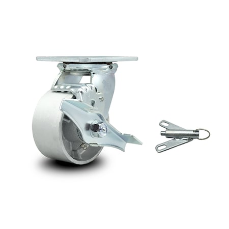 4 Inch Semi Steel Caster With Ball Bearing And Brake/Swivel Lock